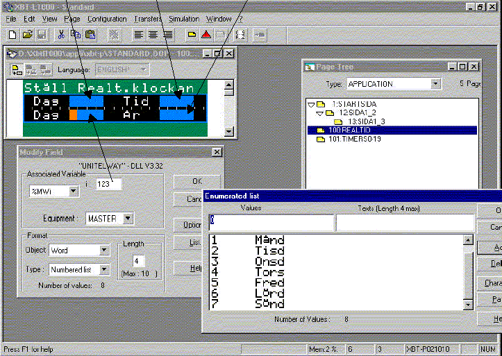 3.3 STÄLL REALTIDSKLOCKAN I PLC XBT-H och P har ingen realtidsklocka. TSX Nano 16 och 24I/O, TSX 37 21/22 Micro och TSX 57 Premium har realtidsklocka.