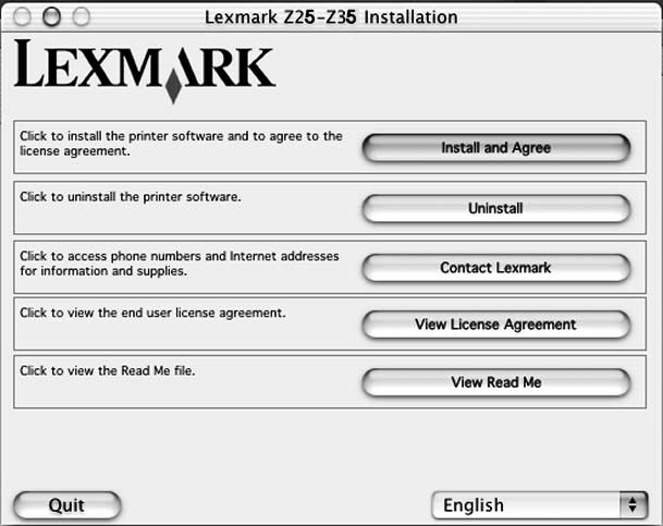 Mac OS X version 10.0.3 till 10.1 För att installera skrivarens drivrutiner för Windows, se sidan 8. För att installera skrivarens drivrutiner för Mac OS 8.6 till 9.2, se sidan 12.