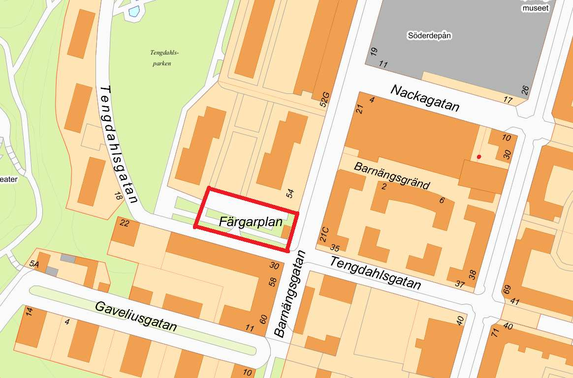 Sida 2 (6) Utlåtande Syfte och bakgrund Färgarplan, som är en del av fastigheten Södermalm 8:57, ägs av Stockholms stad och är markanvisad till Folkhem produktion AB.