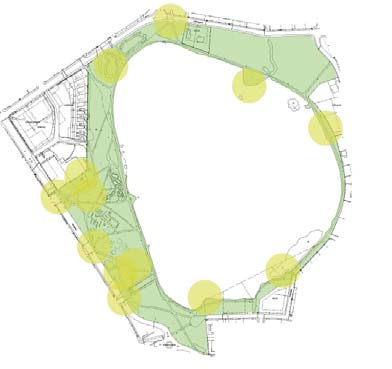 Innehåll Belysning Stadsparken behöver ha en bra allmänbeslyning utmed gångvägarna.