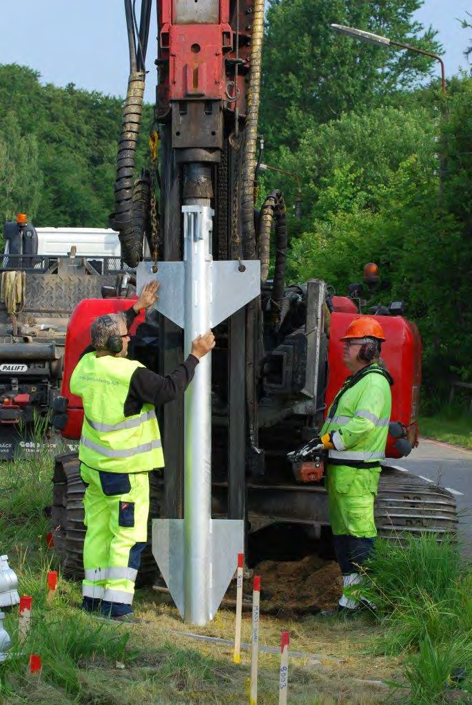 Piken och dess delar Piken ska bana väg för fundamentet vid nedslagningen.