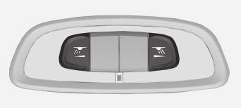03 Instrument och reglage 03 Främre läsbelysning* Läslamporna tänds eller släcks med ett kort tryck på respektive knapp i takkonsolen. Ljusstyrkan justeras genom att knappen hålls inne.