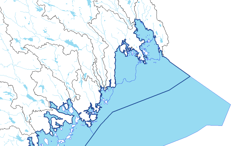 Nordmalingsfjärden Nordmaling Avrinningsområdesgräns Kustvattenförekomster Delområde Degerfjärden Yttre Nordmalingsfjärden Husumbukten N