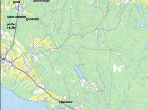 Många av gårdarna ligger längs E 20, vilken har gått i ungefär samma
