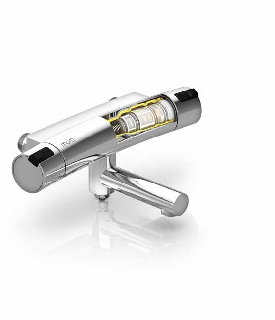 Termostatblandare Unik termostat-teknik En termostat garanterar en stabil temperatur i duschen.