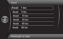 Undvik Nästa resmål 03 Resvägsöversikt Nästa resmål (Route details > Next destination) Genom att markera delmål + OK kan varje delmål i resplanen uppdateras.