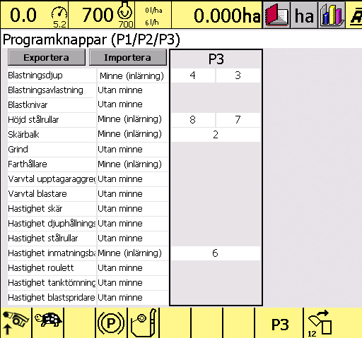 I vårt ovanstående exempel programknapp P3.