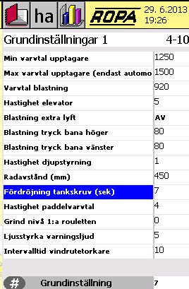 Så snart tanken är fylld till 80% bak vänds tankskruvens