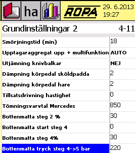 Systemet startar då tanktömningens steg ett till fem utan att föraren behöver göra något mer. Hastigheten kan ändras på (1) vridpotentialen.