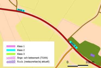 ID 554-1 Kommun Bollebygd Sida av vägen Norra, ytterslänt Längd (m) 50 Naturvärde Klass 2 Flora Åkervädd 2 (40),