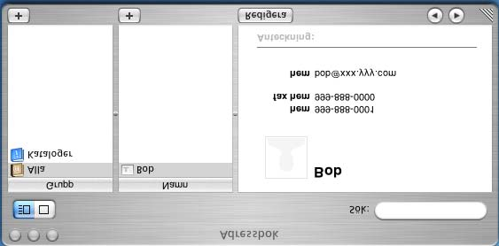 Använda maskinen med Macintosh Dra ett vcard från Mac OS X Adressbok Du kan ange faxnumret genom att dra ett vcard (ett elektroniskt visitkort) från Mac OS till Mottagarfaxnummer.