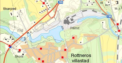 Gatorna är i dagsläget utformade för blandtrafik, utan gc-väg. Majoriteten av gatorna i tätorten har hastighetsbegränsning 50 km/h.