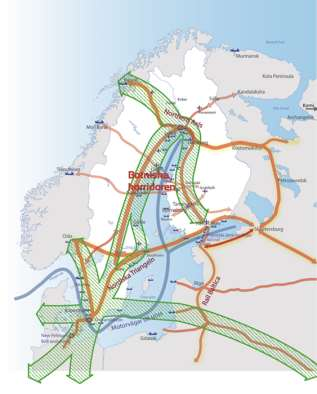 4.3 Godstransporter 4.3.1 Botniska korridoren Sundsvall ingår i Botniska korridoren, en transportkorridor som EU-kommissionen prioriterar.