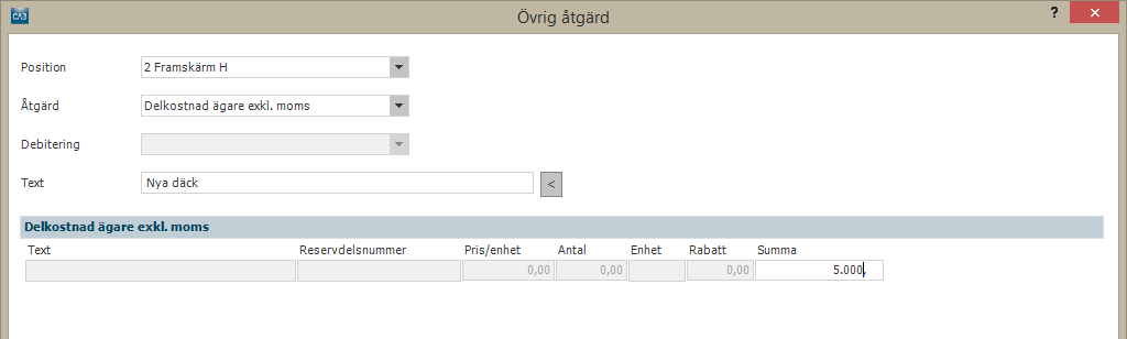 Release Notes 6.0 CABAS och CAB Plan CABAS Delkostnad Delkostnad inkl. moms har bytt åtgärd till delkostnad exkl. moms När en Delkostnad läggs till under Övrig åtgärd anges den nu exkl.