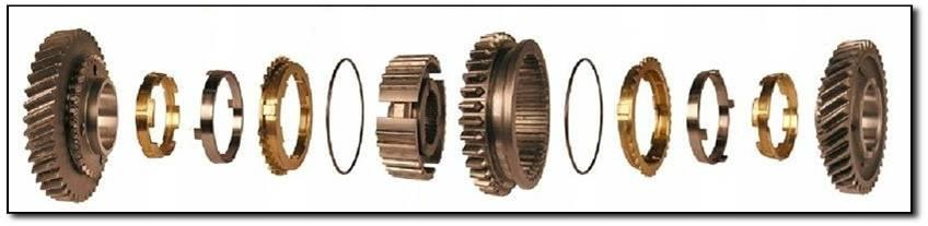 14. What is the purpose of the synchronizer? a. It transfers the drive torque to the output shaft b. It equalizes the speed of the gear and the hub c.