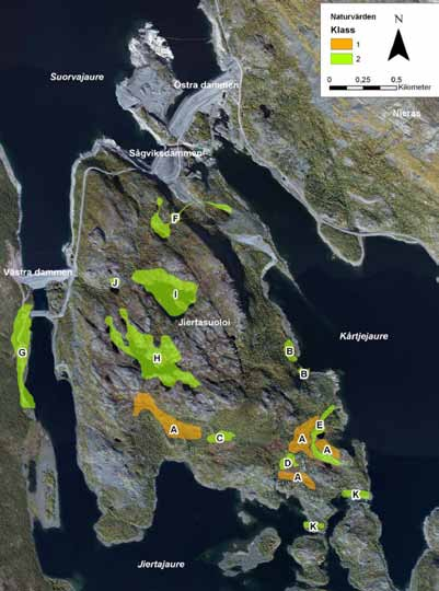 Objekt A B C D E F G H I J K Beskrivning Gammal tallskog, på flera ställen i södra delen av området finns orörd tallskog med gamla och grova träd.