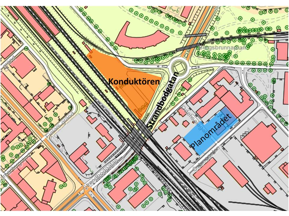 Stadsbild och stadsutveckling Planområdet ligger i kanten av stadsutvecklingsområdet runt Resecentrum och blir väl synligt för tågresenärerna.