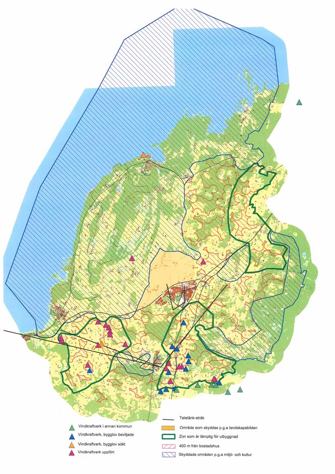 ANALYS - RIKTLINJER FÖR UTBYGGNAD Prioriterade områden Götene kommun har flera områden med goda vindförhållanden men också stora områden som är av riks- och/eller regionalt intresse för natur- och