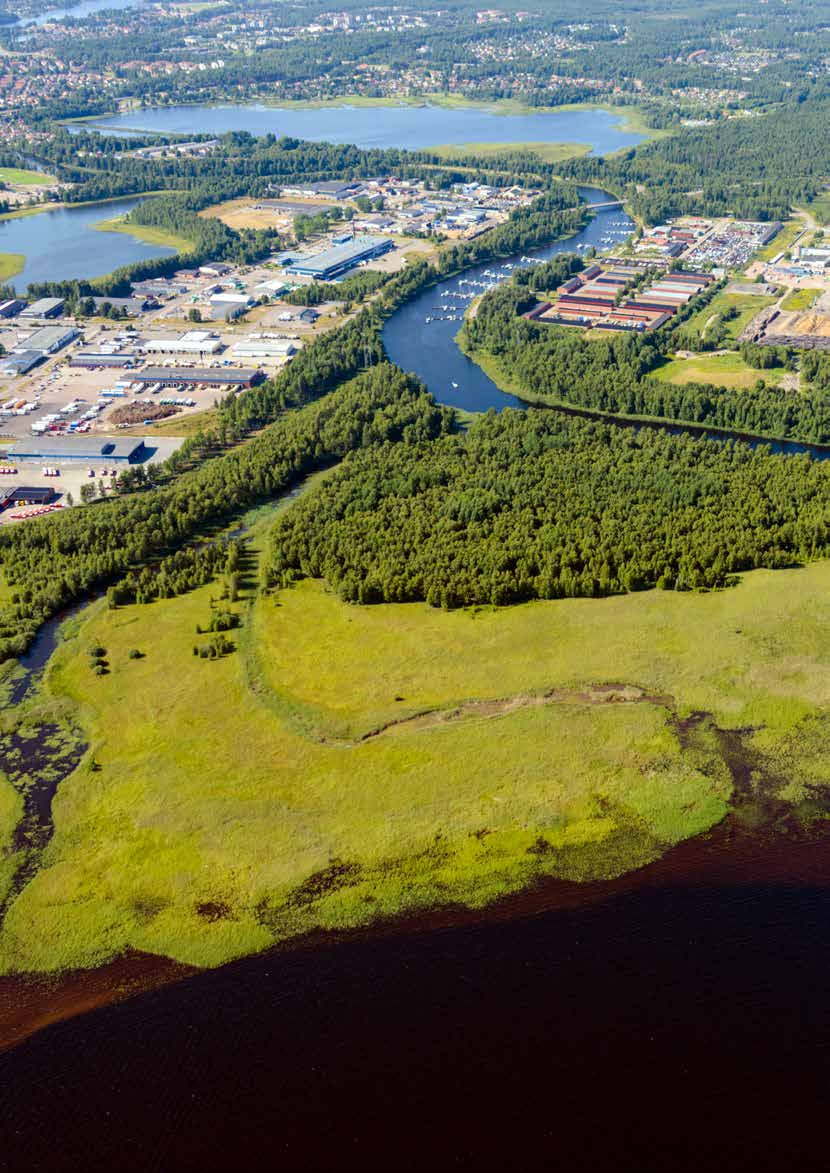 38 Geologiska värden: Efter den senaste istiden har Klarälven avsatt en rad deltan, då mynningen i och med landhöjningen flyttats söderut.