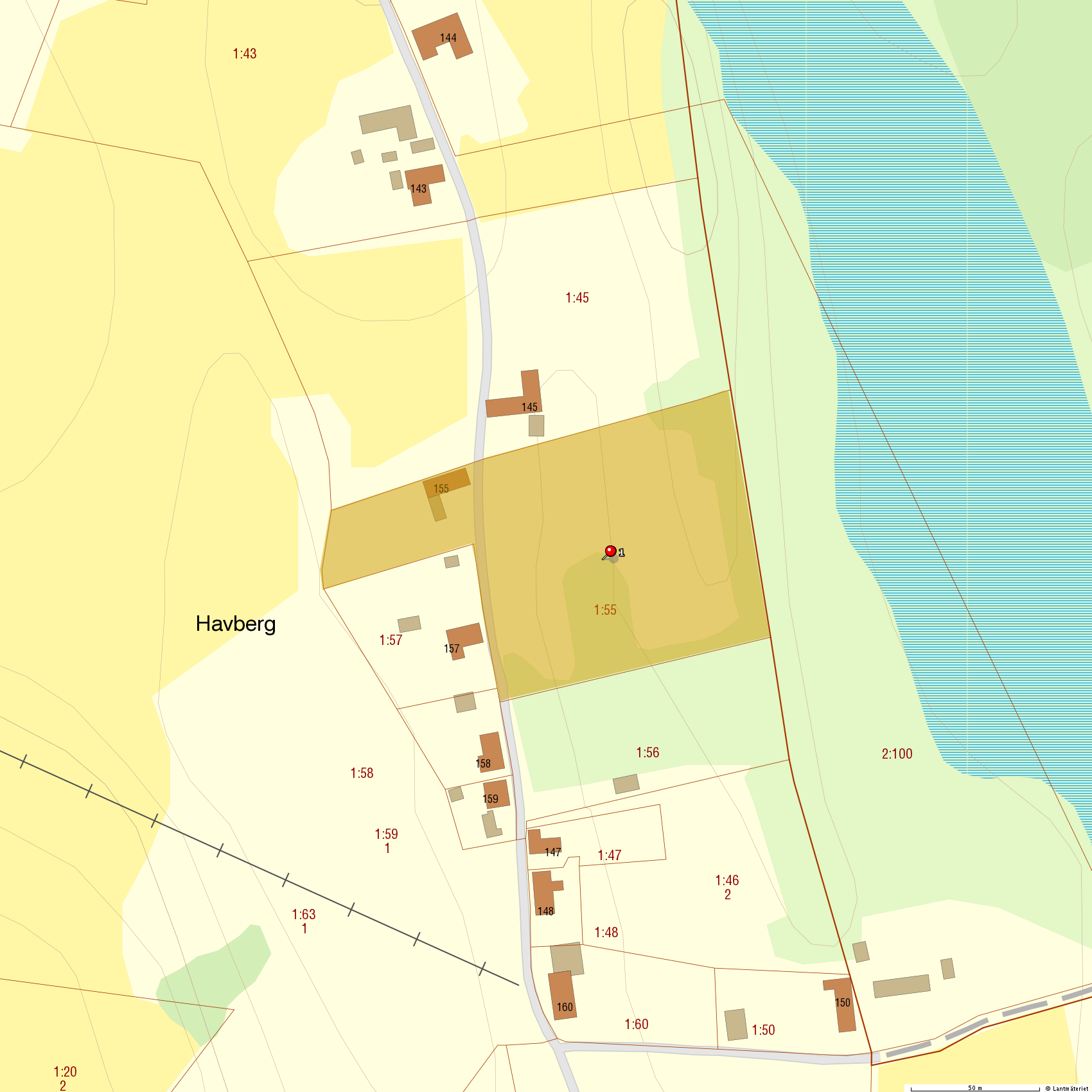 Metria FastighetSök - Skurup Havberg 1:55 Läge, karta Område N (SWEREF 99 TM) E (SWEREF 99 TM) Registerkarta 1 6152555.