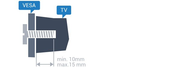 uppfylla alla säkerhetskrav som gäller för TV-apparatens vikt. Läs även igenom säkerhetsanvisningarna innan du monterar TVapparaten. TP Vision Europe B.V. påtar sig inget ansvar för felaktig montering eller montering som resulterar i olyckor eller skador.