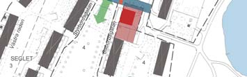 En direktentré skapas från Orrholmsplan till gården ovanpå däcket. En trafiksäker gångpassage skall skapas i markplan i östvästlig riktning över Orrholmsplan, mellan Orrholmsskolan och Orrleken.