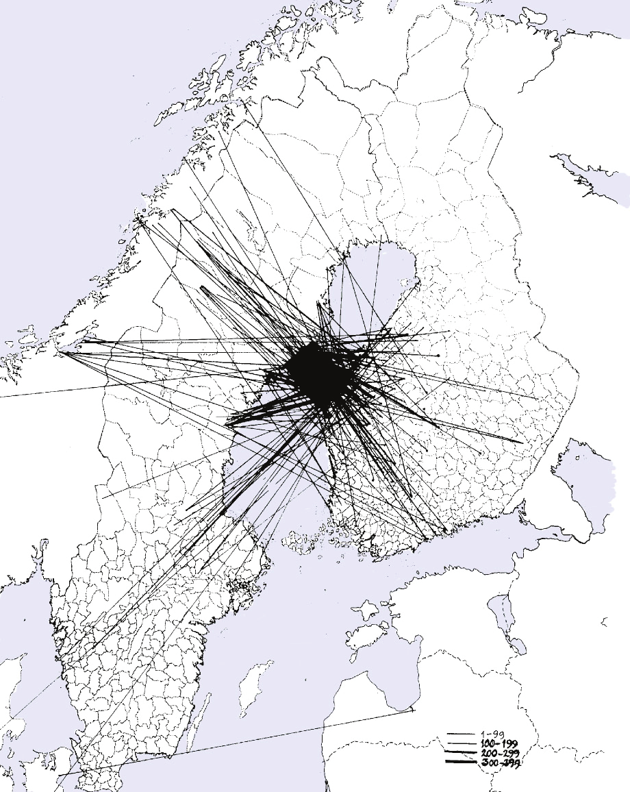 6 000-30 000 var "en dag på sjön"- resor och shoppingresor, som minskat kraftigast i andelar efter att taxfree avvecklades.