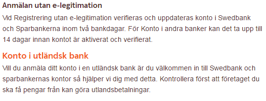 Om du får ersättning från oss och inte har ett konto kopplat till SUS skickar Swedbank en kontantavi