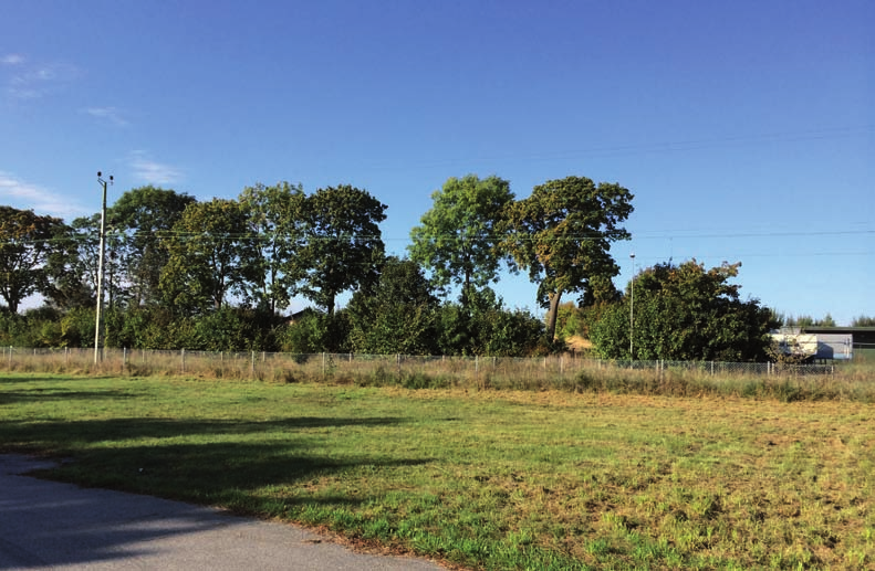 Vy mot nordväst som visar ytan för gc-väg, gång- och cykelkorsning samt cykelparkering. Jämför med illustration på sid. 6. Plandata Planområdet omfattar ca 8 500 m 2.