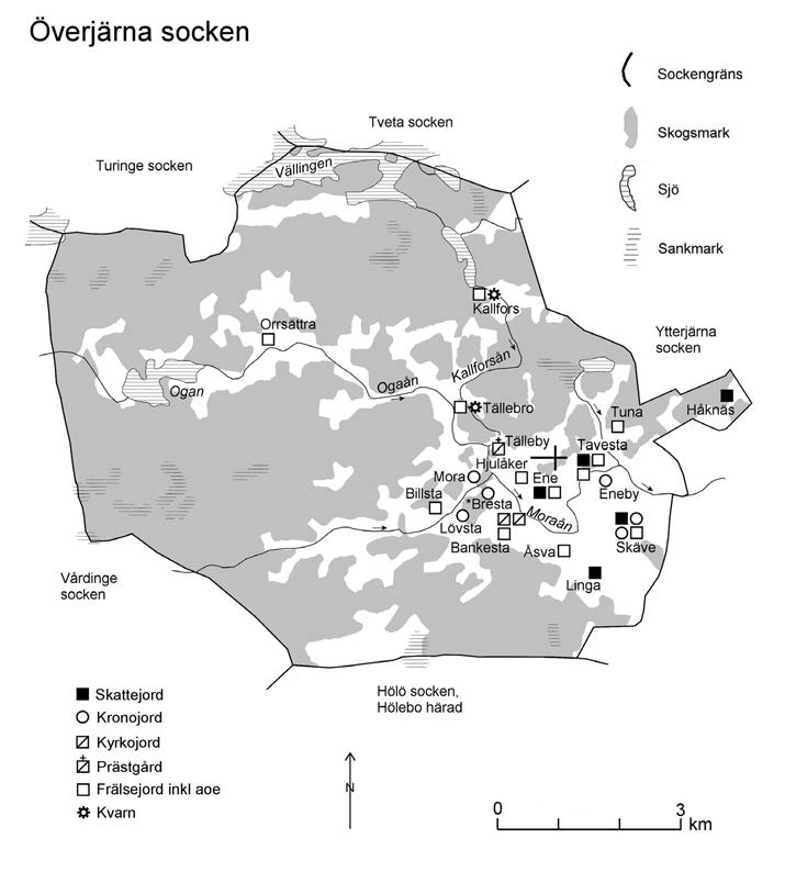 Överjärna 315 Kartan visar antal gårdar på 1550-talet (SöH). Bankesta 1291 in Bancastum (DS 1043), 1544 Bankesta (SöH 1544:1) 10 I, 0 a. SöH 1 skuj 0:0:1 till Skäve.