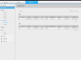 INSTÄLLNINGSVISNING Enhet/Format Kontrollera lagringsenhternas kapacitet och hur mycket