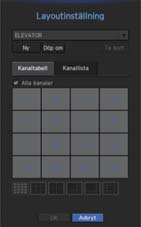 LAYOUT På liveskärmen kan du ange layout för varje kanal. Ställa in livelayout I det här avsnittet beskrivs hur du väljer en kanalserie baserat på syfte/åtkomst och övervakar dem i en enkel layout.