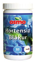 per kartong Osmo Hortensia Blåkur med granulat av kalialun Intensivt blå blommor Specialprodukt baserad på kalialun, som tillför eller underhåller den blå färgen hos hortensia (hydrangea).