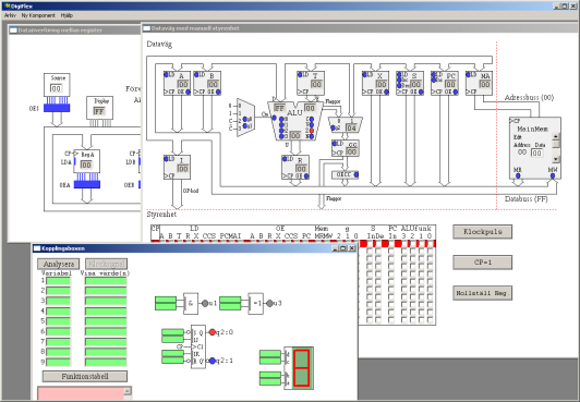 DigiFle 7.5 Kopplingsboen Datavägar Fle Eterm 6.7 FLE HC2 I/O Borrmaskin Simulator övningar Digital och Datorteknik OH LV 9 Laborationsregler Laborationerna innehåller hemuppgiter.