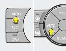 Fläkthastighet Den valda funktionen regleras manuellt medan övriga inställningar sköts automatiskt. OAM042313 I AUTO-läge sköts alla inställningar automatiskt 1.