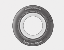 Service och underhåll 1 5,6 7 2. Dimension och typ av däck Exempel på däckdimension: P205/55 R16 89H Hastighetsmärkning Varje däck är märkt med den maximalt tillåtna hastigheten. Se tabellen nedan.