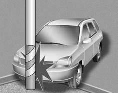 Säten och säkerhet 1VQA2091 Om bilen slår runt kan eventuellt sidokrockkuddar och krockgardiner utlösas om bilen rullar runt på grund av att den blivit påkörd från sidan.