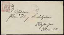 600:- 2297P 21A Postal stationery, 20 pen on smooth paper. Beautiful used envelope cancelled ÅBO 13.12.1875. LaPe 100. 300:- 2298P 22 IIA Postal stationery, 40 pen carmine rose, smooth paper.