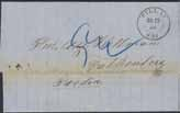 400:- 1047K Tyskland. Inkommande brev sänt från HAMBURG KSPA(D) 9/5.1862 till Karlskrona, via YSTAD 12.5.1862. 400:- 1048K Tyskland.
