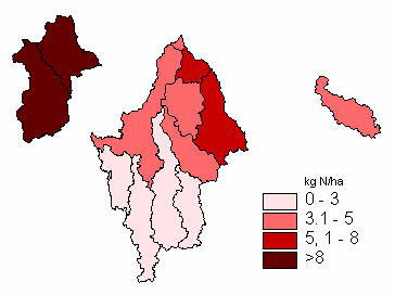 Nedanstående figur 6 visar de olika källornas bidrag i procent. Figur 6: Procentuell fördelning för kväveutsläpp från de olika källorna.