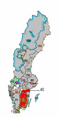 Bilaga 6 Figur 11: Utlakningsregioner enligt Brandt och Ejhed, (2002).