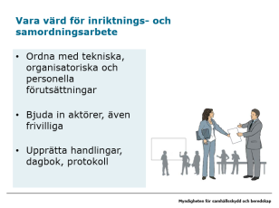 d) samordningsfunktion? e) Vilka uppgifter kan en värd för ISF ha? f) Hur kallar värden samman till en ISF?