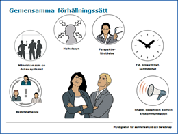 Föreläsning om att samverka och agera i aktörsgemensamma former 20 min Visa bild 17-19 och föreläs kort utifrån bildernas anteckningar (10 min).