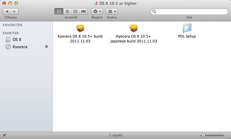 4 Dubbelklicka på Kyocera OS X 10.5+.