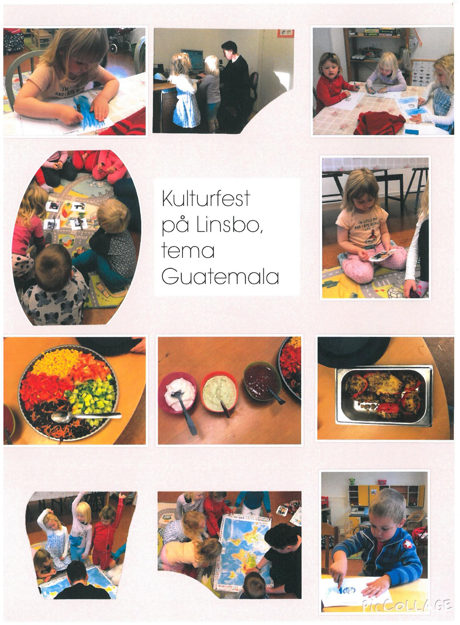 Kulturfest på Linsbo Denna gång valde vi att ha en kulturfest med tema Guatemala. Linsbo har nämligen ett fadderbarn som heter Rosaura och hon bor i Guatemala.