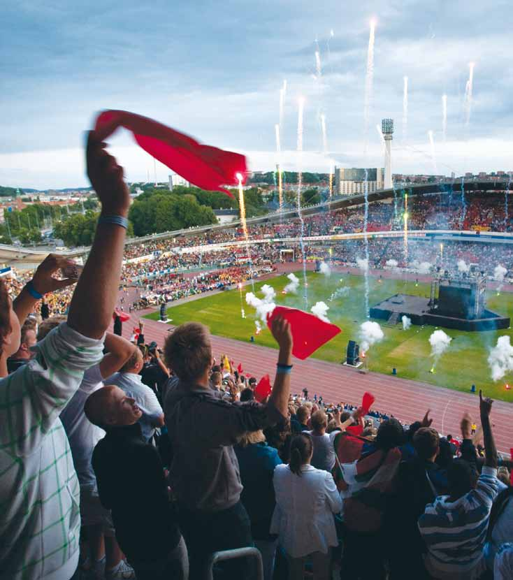 Fakta Gothia Cup Deltagande lag 1600 Spelare/ledare 34.400 Medföljande 12.