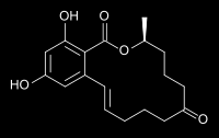 a) b) c) Figur 5: struktur av (a) zearalenon, (b) α-zearalenol och (c) β-zearalenol.