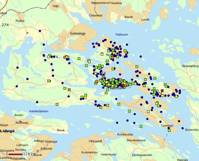 2.3 Antal HR (händelserapporter) 215 2.4 Tillgreppsbrott 2.4.1 Bostadsinbrott Antalet bostadsinbrott har gått ner något senaste åren i Vaxholm.