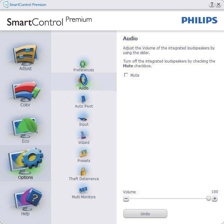 3. Bildoptimering Kör vid start är valt (på) som standard. När avaktiverat startar inte SmartControl Premium och syns inte i aktivitetsfältet när datorn startas.