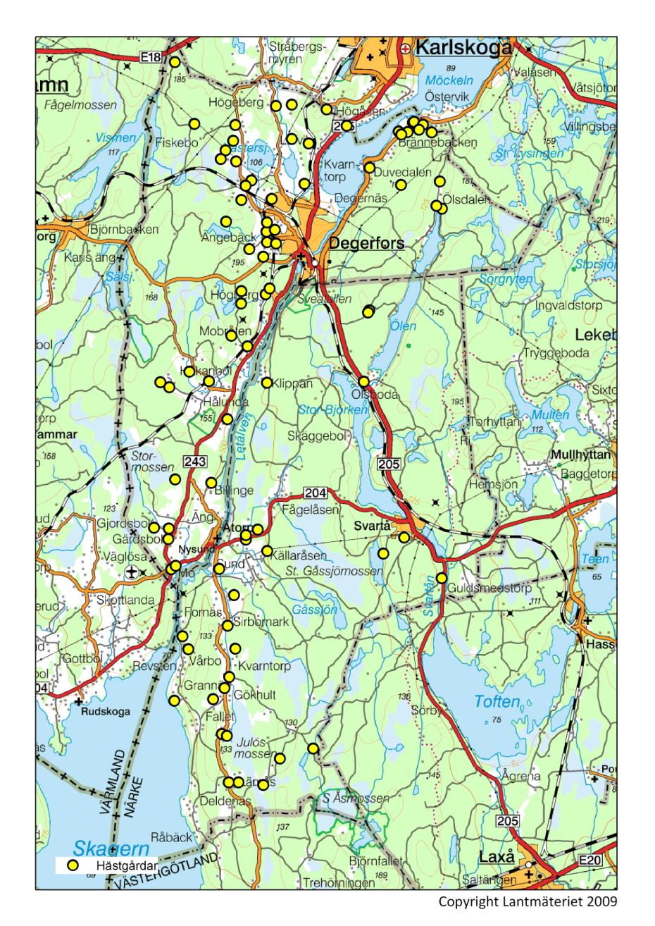 såg några hästar där under själva inventeringen och inte heller lyckades komma i kontakt med dessa fastighetsägare så kunde de varken registreras eller avskrivas.